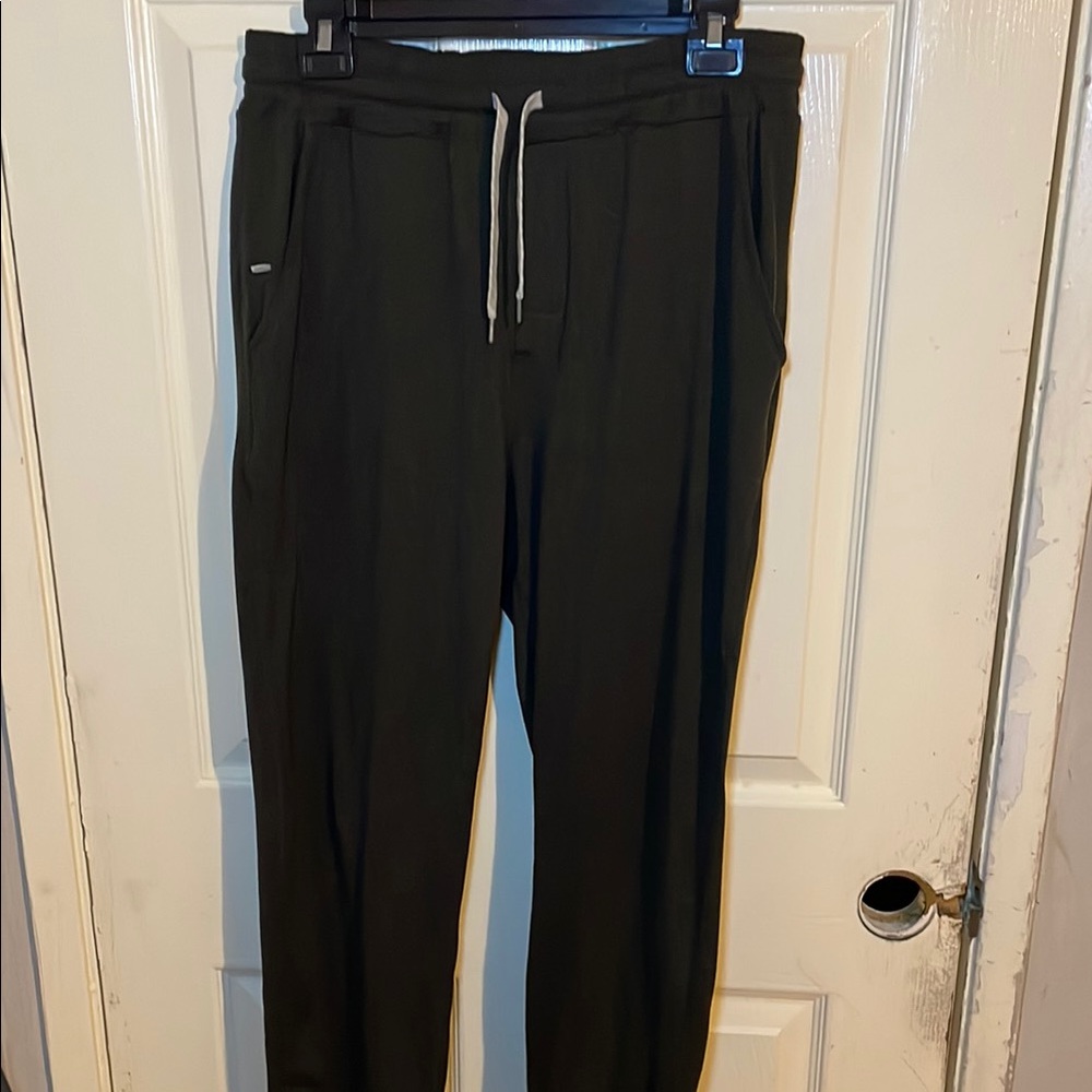 Vuori Black Jogger Sweatpants with White Drawstring